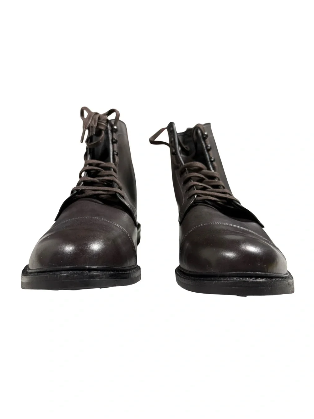 Allen Edmonds Landon Brown Leather Cap Toe Lace Up Boots Men’s Size 14 USA